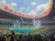 Aficionados viendo una pantalla gigante durante la final del Mundial 2026 en un ambiente digital